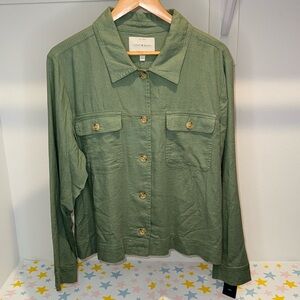 Lucky Brand Sage Green Button-Up Shirt
